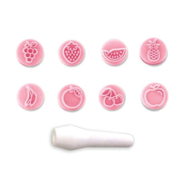 Carimbos - Kit Carimbos Frutas (9pcs) - Rosa Bebê